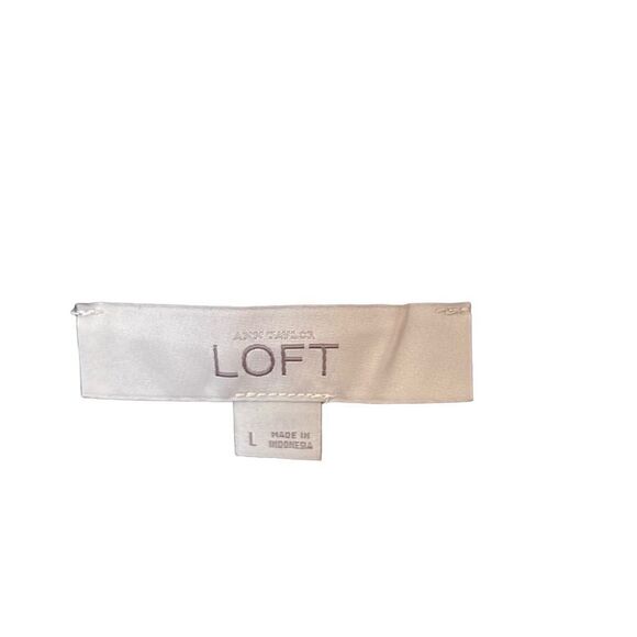 LOFT Cotton Blend Scoop Neck Lacey Semi Sheer Top - Picture 5 of 7